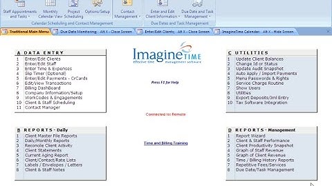 ImagineTime Due Date Overview Version 9 Legacy