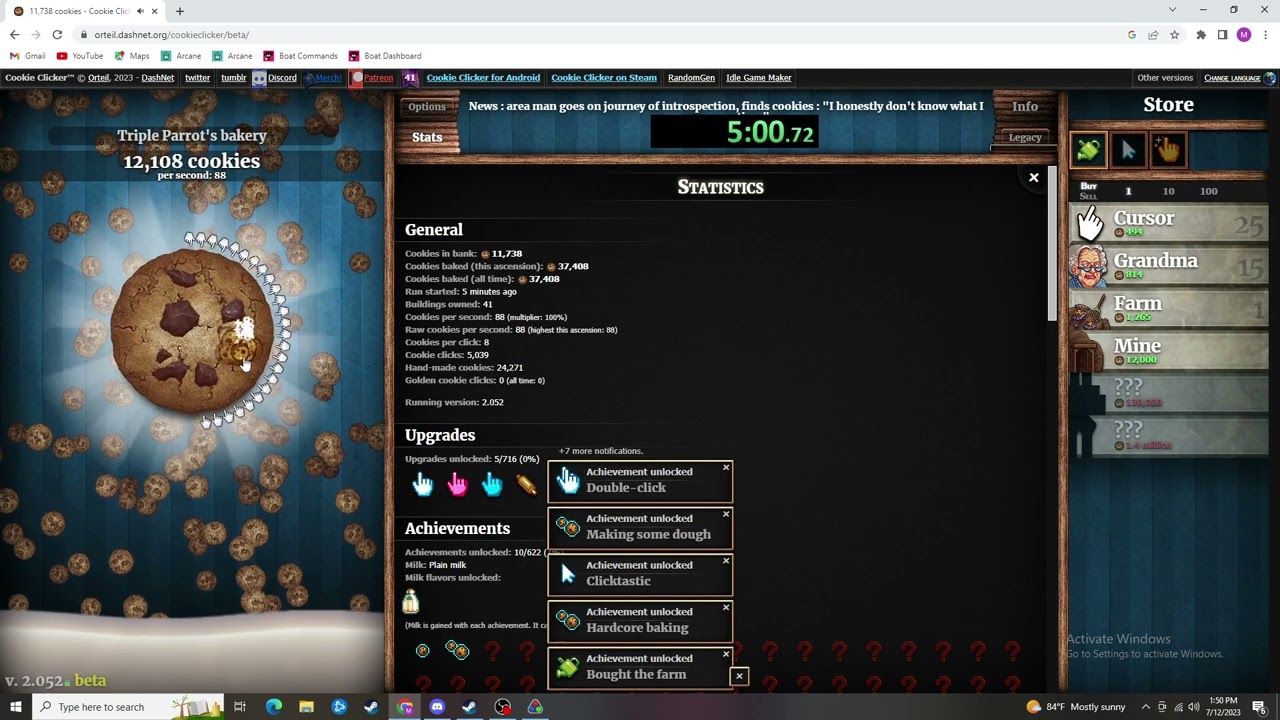 1 Million Cookies in 08:30 by ktzkn - Cookie Clicker - Speedrun