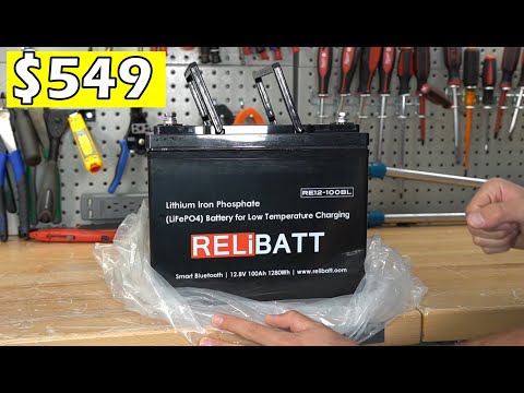 ⁣$549 Relibatt 12V 100Ah LiFePO4 w/ Internal Heaters