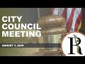 Republic, MO City Council Meeting- August 08, 2018