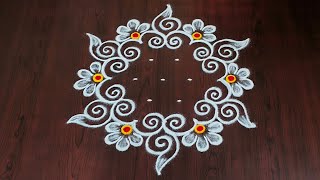 5×3dots navaratri special rangoli designs🌷|dussehra muggulu|easy pandaga muggulu|#Rang Kaa Rangoli