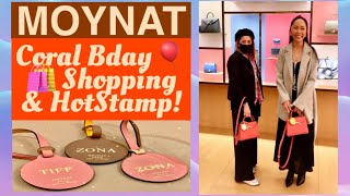 MOYNAT Gabrielle BB Coral Bday Party shopping Vlog feat. Réjane Calf Skin  Bag • Macaron HotStamps ! 