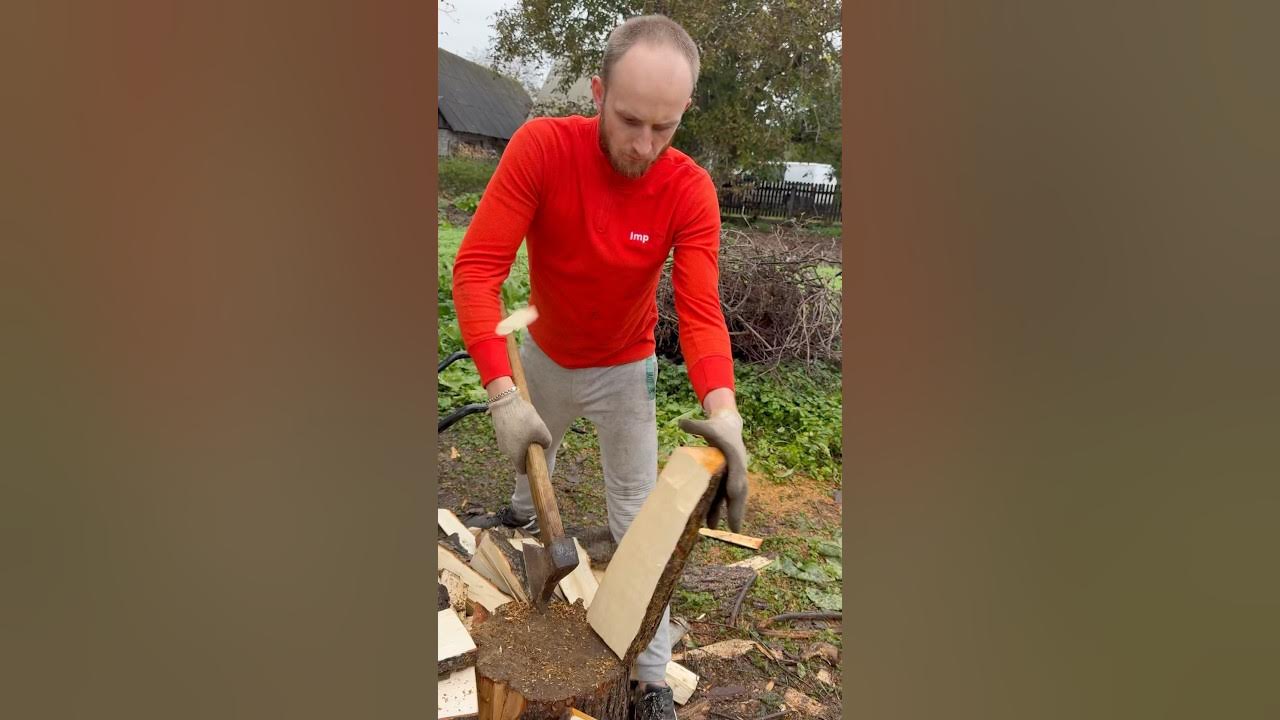 Expert Wood Chopping Skills Watch Talented Log Splitting in Action