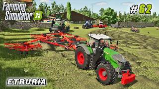 Three Machines Harvest 267 Bales of Hay and Grass | Farming simulator 25 | Etruria Farm | ep #62 screenshot 2