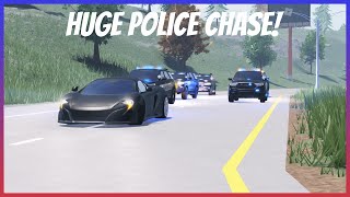 Traffic stop turns into huge police chase! - ERLC roleplay (georgia state)