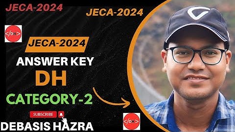 JECA-2024 Answer Key(CATEGORY-2) #JECA2024 #JECA #education