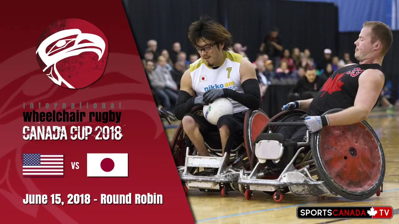 2018 wheelchair rugby canada cup usa vs japan june 15