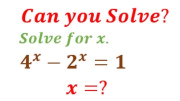 Nice Exponential Question | Olympiad Mathematics Problem | Solve for x
