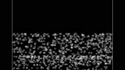 OpenGL & GLUT: 2D Box with 1000 box particles and gravity