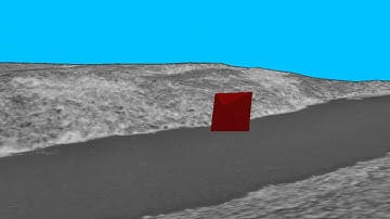 3D Animation of UFO over terrain