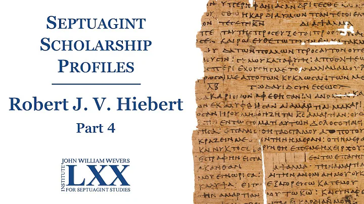 Scholarship Profiles: Robert J. V. Hiebert, Part 4 - The SBL Commentary on the Septuagint