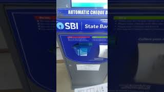 How to deposit cheque in  sbi automatic cheque deposit machine