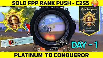 DAY -1 🇵🇰 | GOLD/PLATINUM TO CONQUEROR | SOLO FPP RANK PUSH C2S5 🥵.#solofpprankpush