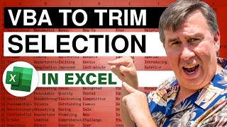 Excel - Powerful Excel VBA Macro to TRIM Selection - Episode 2268