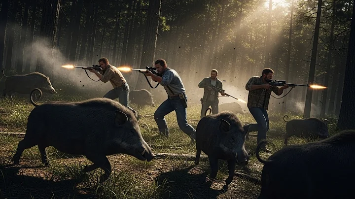 Unbelievable Wild Boar Attack on Farm! Giant Boars vs Hunters | Extreme Hunting Battle