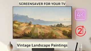 Art Slideshow for Your TV | Vintage Landscape Paintings | 4K UHD | No Sound
