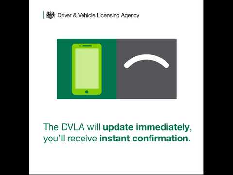 Tell DVLA about a sale of a vehicle online