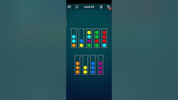 Ball sort puzzle. Level 43