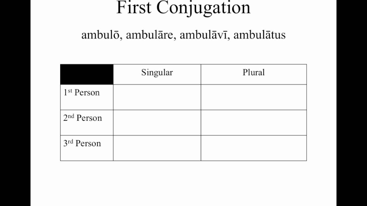 First Conjugation Latin Verbs 95