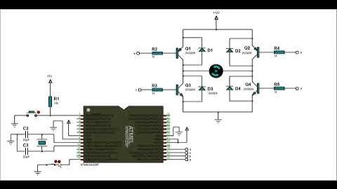 dc motor with bjt h bridge and atmega328p