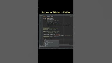 Listbox in Python - Tkinter Listbox #pythonprogramming #tutorial