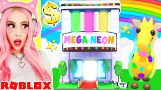 I Spent All My Robux On The *NEW* MEGA NEON MANSION In Adopt Me... Robux Spending Spree Adopt Me