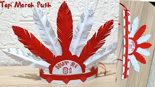 Topi Merah Putih 17 | Cara Membuat Topi Karnaval Merah Putih 17 Agustus || Topi Dari Kertas Karton