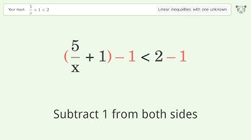 Solving Linear Inequalities: 5/x+1 is Smaller Than 2