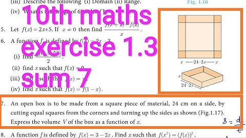 10th maths EXERCISE 1.3 SUM 7 english medium in tamil tamil medium UNIT 1 Relations and Functions