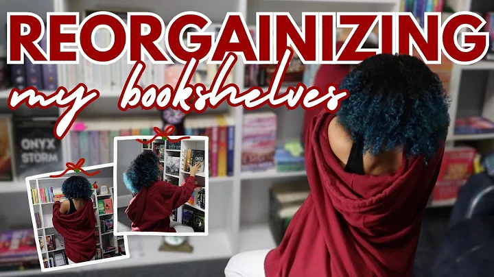 reorganize my bookshelves with me!📚 | organizing + bookshelf tour [bookmas day 2]
