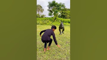 Big Dinosaur chase T-Rex attack part -21 #trending #dinosaur #viral #vfx #youtube #shorts