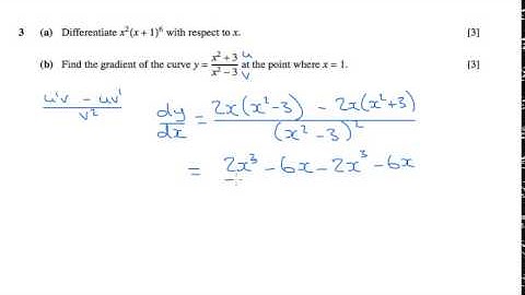 C3 2006 January q3b - A2 Maths - Product Rule/Quotient Rule