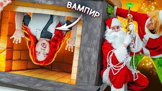 How to bring Santa gifts to a vampire?! Vampire Hunt for Santa! Challenge!