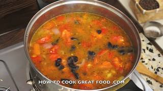 Classic Fresh Tomato Soup Recipe - Italian Herbs Basil Oregano