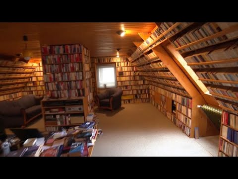 Königliche Bibliothek | Regen- und Gewittergeräusche im Lernumfeld mit knisterndem Kamin