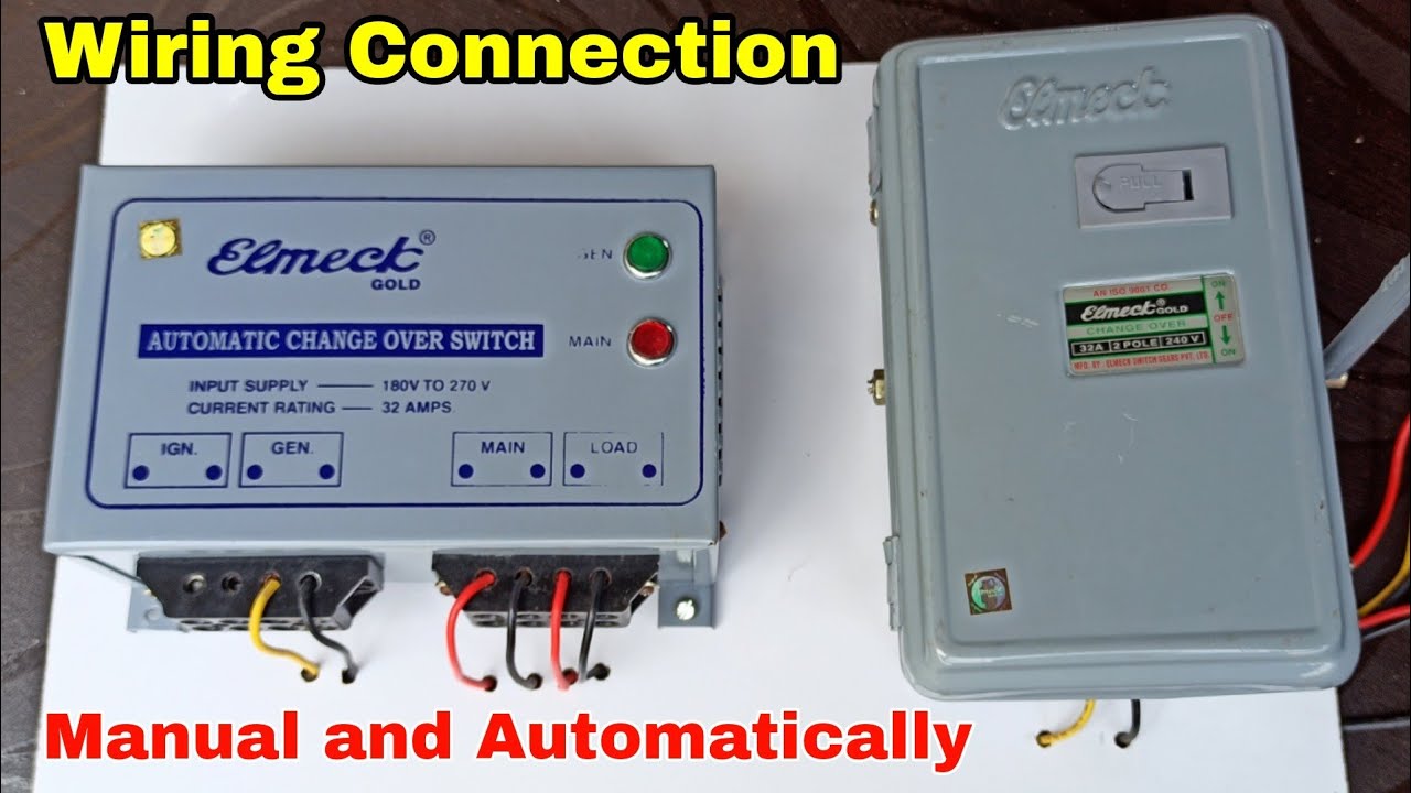 Automatic and manual change over switch Connection ।। changeover switch