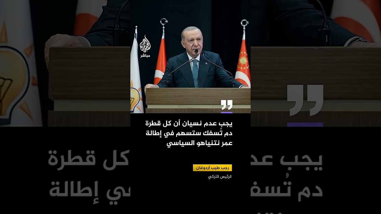 الرئيس التركي رجب طيب أردوغان: ما نأمله هو فتح الطريق نحو السلام دون إراقة مزيد من الدماء