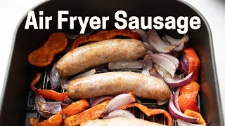Air Fryer Sausage with Peppers & Onions