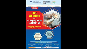 Live Webinar on 9 Company Forms on MCA21 V3