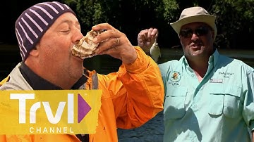 Andrew Goes Fishing for His Feasts | Bizarre Foods with Andrew Zimmern | Travel Channel