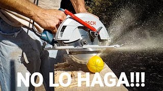 Peligro De La Sierra Circular - CÁMARA LENTA - Circular Saw KICKBACK