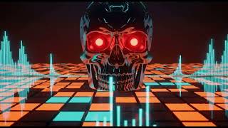 When the Beat Comes Alive 💀 Sound Wave Skull Animation - VJ Loop - Creepy Party Background 4K