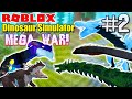 Roblox Dinosaur Simulator - The MEGA WAR Episode 2 - Fighting Sauropods!