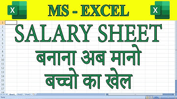 HOW TO CREATE SALARY SHEET IN MS EXCEL | Excel Me Salary Sheet Kaise Banaye | Excel-24