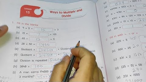 Ways to Multiply and Divide Chapter -13 || Class 5th Maths || Workbook Arya publishers