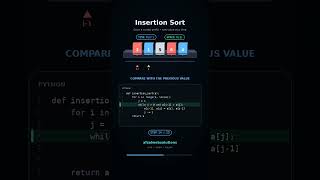 Insertion Sort Explained Visually | Python Algorithm Step by Step
