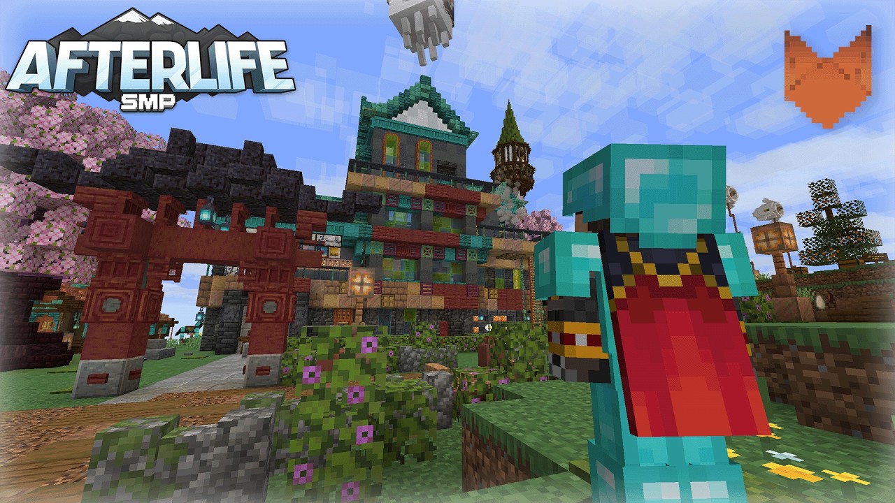 I built a cyberpunk starter base in Minecraft