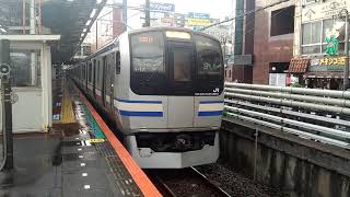 【総武快速線】E217系 クラY-17編成 (1591F) 津田沼駅 1番線 発車シーン！