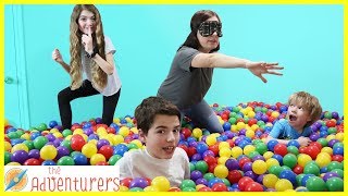 Blind Mans Bluff  - Blindfold Tag In Ball Pit / That YouTub3 Family I The Adventurers