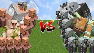 VILLAGERS vs ILLAGERS | Minecraft Mob Battle